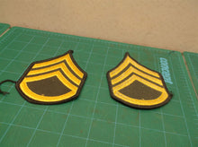 lot of 2 staff sergeant army patch gold/green