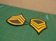 lot of 2 staff sergeant army patch gold/green