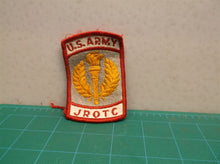 US Army JROTC colorful embroidered patch, 3.5 inches tall orange/red