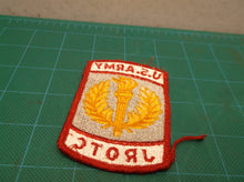 US Army JROTC colorful embroidered patch, 3.5 inches tall orange/red