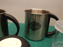 Harley Davidson Roast N Roll Travel Kit Thermos Set & Carrying Bag *missing silv