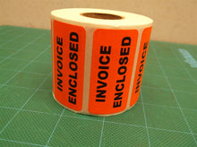 invoice inclosed sticker roll 2 x 1