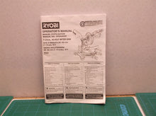 operators manual for RYOBI ONE+ 18V Cordless 7-1/4 in. Compound Miter Saw P553