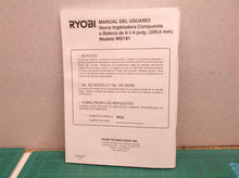 instruction manual for Ryobi MS181 - 8.25" 18V Cordless Compound Miter Saw