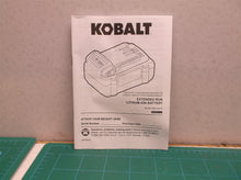 manual for KOBALT KB 424-03 24V LITHIUM ION BATTERY