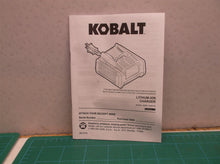 manual for KOBALT 24V Volt Max Lithium Ion Battery Charger KRC 2445-03
