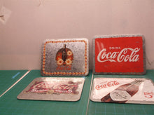lot of 4 aluminum coca cola advertising signs