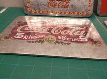 lot of 4 aluminum coca cola advertising signs