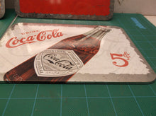 lot of 4 aluminum coca cola advertising signs