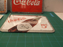 lot of 4 aluminum coca cola advertising signs