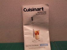instruction manual for Cuisinart Quick-Prep Single-Speed Hand Blender- CHB-60TG