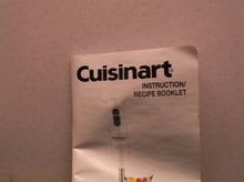instruction manual for Cuisinart Quick-Prep Single-Speed Hand Blender- CHB-60TG