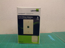 Leviton Quickport 5 Pack Midway Single Port Ivory Wallplates 41091-115