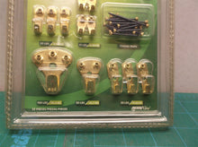 Hillman 42086 Elite Brass-Plated Classic Picture Hanging Set 10 lb. 32 pk