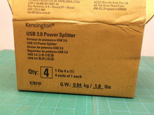 Case of 4 Kensington K38310NA Notebook power splitter USB3.0 Accessory Kits
