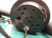 Desk Insert Round Power strip with long cord and rj45