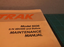 Group of sky track manuals 6036 parts/service manual tlc maintenance manual fo