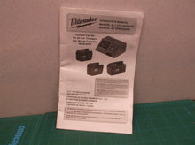 Manual only for a Milwaukee Power-Plus Heavy Duty 9.6-18 Volt Universal Charger
