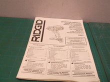 MANUAL ONLY for a RIDGID R86011 18V 1/2 inch Impact Wrench