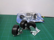 (6) Everbuilt 128 876 Black 1 5/8 Swivel Bearing Casters no hardware