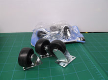 (6) Everbuilt 128 876 Black 1 5/8 Swivel Bearing Casters no hardware