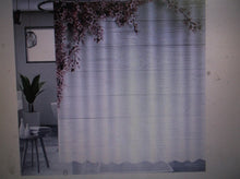 AIBIIN 72x72 in Spring Pink Peach Blossom Floral Shower Curtain with rings