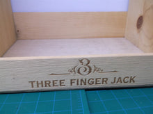 three finger jack outlaw by nature wine display crate