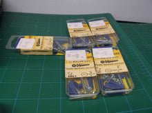 lot of 5 Hillman Group 5061 Blue Ribbed Plastic Anchors, Packs of 6