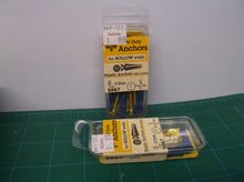 lot of 2 Hillman Group 5067 Blue Ribbed Plastic Anchors packs of 4