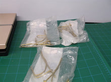 lot of 3 National N243-725 Wire Coat & Hat Hooks Brass Finish 2-Pieces