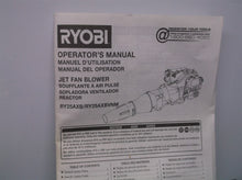manual onlyy for a RYOBI RY25AXBVNM RY25AXB 2-Cycle Jet Blower