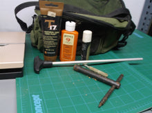 Field & stream bag with gun cleaning supplies