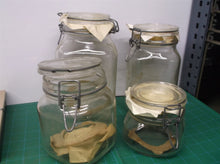vintage glass canister set 4 piece set