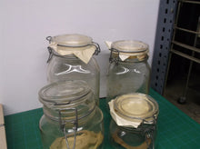 vintage glass canister set 4 piece set
