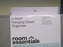 Room Essentials 3-Shelf Hanging Closet Organizer with Removable Laundry Bag