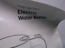 MANUAL ONLY for Bodum - 11451Bodum Bistro Electric Water Kettle