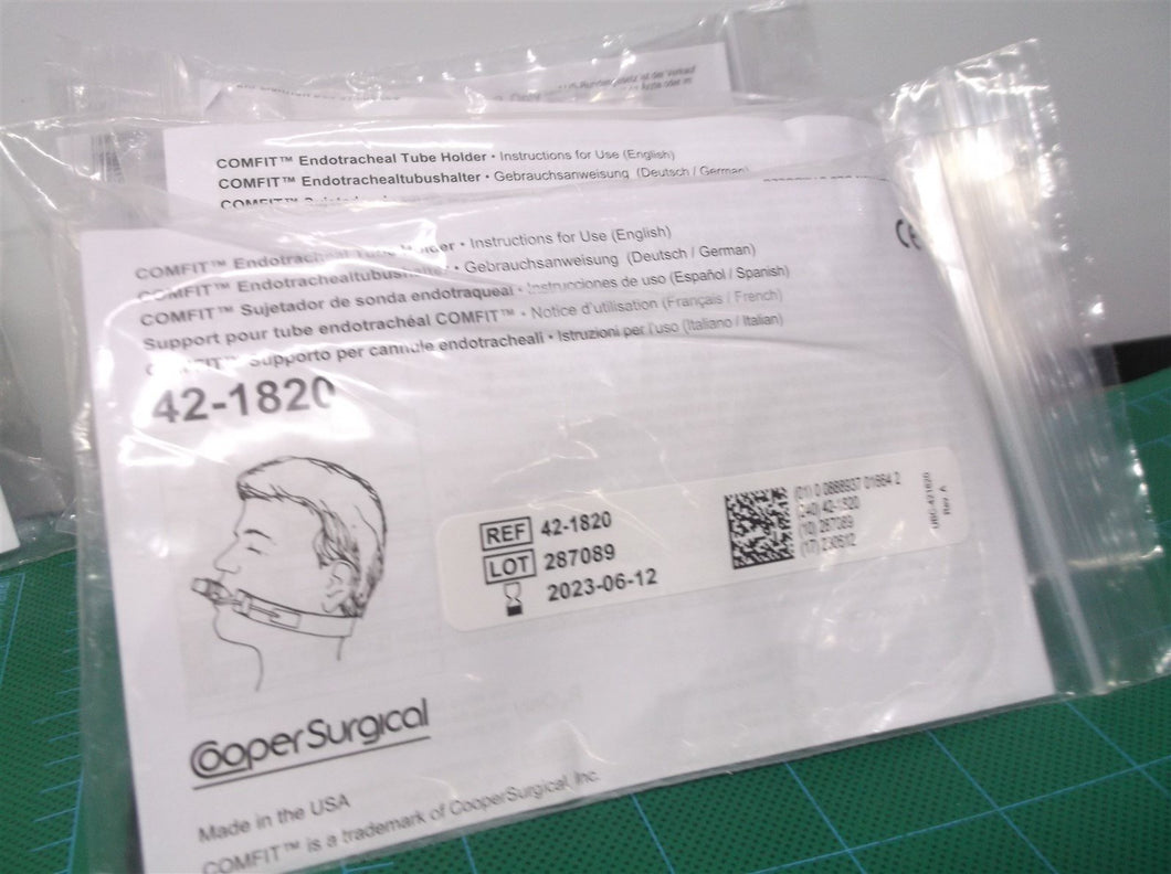 (6) 42-1820: COOPER SURGICAL CONFIT ENDOTRACHEAL TUBE HOLDER Exp 4-12/23