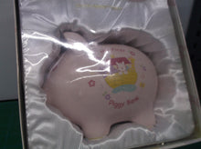 Piggy Bank My First 4 Piece Keepsake Set Photo Box & Curl Holder pink