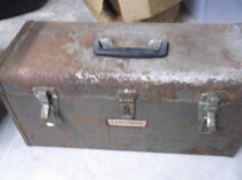 VTG Sears Craftsman 20" Large Metal Tool Box with Grey Tray