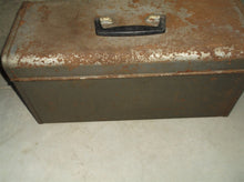 VTG Sears Craftsman 20" Large Metal Tool Box with Grey Tray