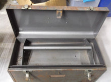 VTG Sears Craftsman 20" Large Metal Tool Box with Grey Tray