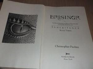 "Brisingr" (Inheritance, Book 3) By Christopher Paolini
