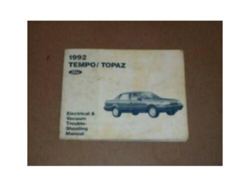 1992 Ford Tempo Topaz Electrical & Vacuum Manual OEM