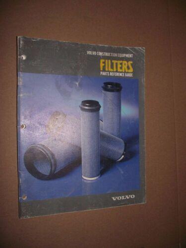 Volvo Construction Equipment Filters Parts Reference Guide