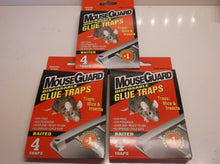 12 MouseGuard Disposable Glue Traps 3-4 Packs 12-2.5" X3 3/4"