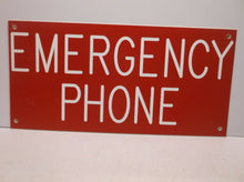 Emergency Phone"" Etched Sign - Measures 5.75"" x 12""