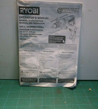 Ryobi D620H 5/8 In. Hammer Drill Operator's Manual (Manual Only)