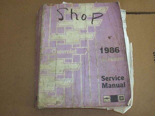 1986 Chevrolet Celebrity Service Manual