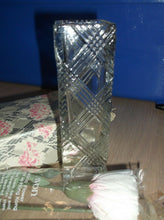Avon 1980 Fostoria Crystal Bud Vase With Fabric Flower