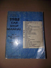 1988 Ford Car Shop Manual Vol. C Body/Chassis/Electrical Tempo/Topaz, Escort